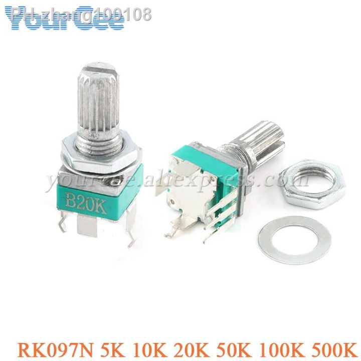 10pcs RK097G Double Way Potentiometer B5K/10K/20K/50K/100K/500K - Foto 11