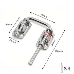 Khóa gài cửa inox lắp đặt linh hoạt nhiều góc