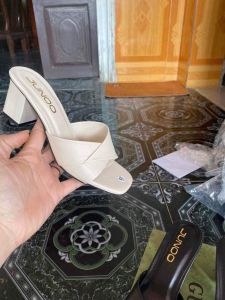 Dép cao gót 5 phân quai chéo mềm đế cao su non đi rất êm chân