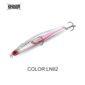 Kingdom Floating Pencil fishing lures 110mm/10g 86mm/6.5g Hard Baits Bending Shape Silver VMC Hook lure for Sea bass model 5349