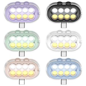 LUQIU Dual-Side Lighting Dopamine LED Selfie Fill Light Dopamine Plug-and-Play Phone Fill Light Type-C Powered Pocket Light For Selfie