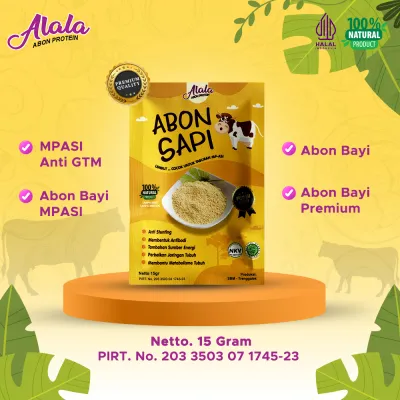 Abon Bayi Mpasi Non Msg - Abon Sehat Anak Abon Sapi Ayam Salmon Tuna Patin Lele Mpasi Bergizi 15GR