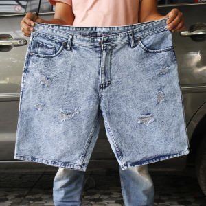 Celana Jeans Pendek Sobek Big Size /Celana pendek Pria Extra Jumbo/Celana Pendek Jumbo 27-45