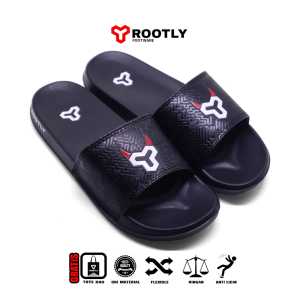 Rootly - Sandal Selop Pria Wanita Slipper Tulisan Sambung