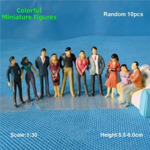 NEXASHOP 10pcs Mixed Color Sand Table Model 1:42/1:30/1:25 Scale Mixed Pose Simulation Human Model  Handmade Passengers Train Scenery Figures