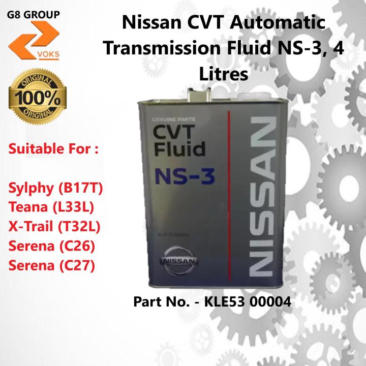 Nissan CVT Automatic Transmission Fluid NS-3, 4 Litres ( KLE53-00004 ...