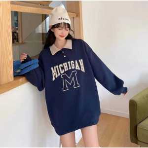MICHIGAN M SWEATER OVERSIZE WANITA MODEL KERAH STYLE KOREAN - SWEATER OVERSIZE WANITA TERBARU SWEATER KERAH