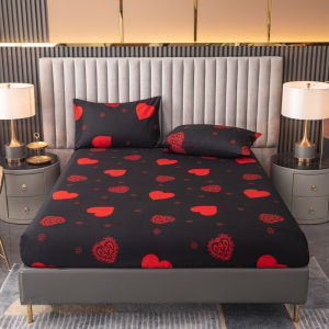 Cartoon Print Bed Sheet Dustproof Skin-friendly Bed Cover Bed Sheet Pillowcase Custom Mattress Protector