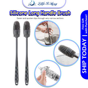 [Little B House] Long Handle Bottle Brush Silicone Cup Brush Water Bottle Cleaning Brush 水瓶刷子 Berus Botol Air - KW44