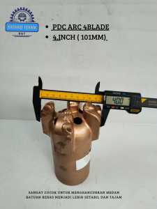 Mata bor pdc ARC 4Blades 101mm 4inch penghancur batuan keras dengan stabil