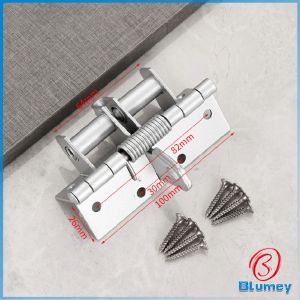 Blumey บานพับประตู ฮาร์ดแวร์ มัลติฟังก์ชั่น สปริงปิดอัตโนมัติ สามารถเปิดอ้าค้างได้ 90 องศา Spring Hinge