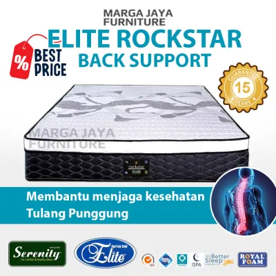Kasur Springbed Elite Serenity Eternity Plushtop Honeymoon 160 x 200 marga jaya 160x200 cm Matras