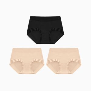 SUJIIN 3Pcs/Lot Panties for Women Seamless Comfortable Briefs Breathable 5A Antibacterial Intimate Stretch Female Underwear N1662026