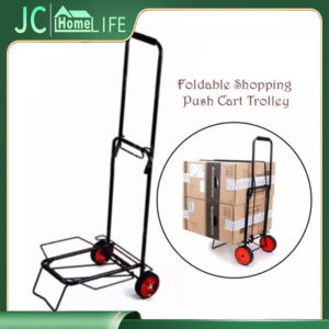 Foldable Shopping Push Cart Trolley - Medium