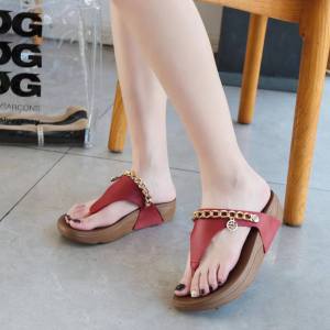 Women dual-use chain flip-flops summer non-slip slippers bathroom outdoor soft beach shoes