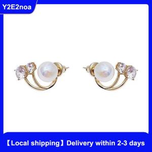 【Local shipping】 Zircon Earrings for Women Fashion Earrings Studs Wedding Party Accessories Jewelry Gift