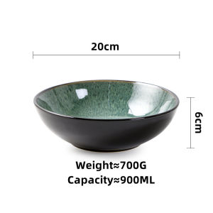 OMK American style Stoneware Bowl Home Ceramic Tableware Green Starry Sky Series