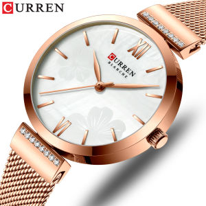 CURREN Womens Dress Watches Top Luxury Brand Ladies Quartz Watch Stainless Steel Mesh Wristwatch Reloj Mujer Beautiful Clock 9067