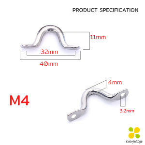 CLM 1 ชิ้น ที่จับสแตนเลสขนาดเล็ก มือจับเอียง มือจับโค้ง อานรูปตัวยู Stainless steel handle