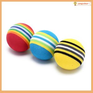yangyuhua 10Pcs Rainbow Stripe foam Sponge Golf Balls Swing Practice Training Aids