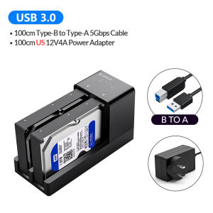 ORICO Ổ Cắm HDD 2.5/3.5 SATA Sang USB 3.0 Hỗ Trợ 6Gbps UASP 12TB HDD SSD Trường Hợp Với Bộ Chuyển Đổi 12V2A HDD Bao Vây (6518US3)