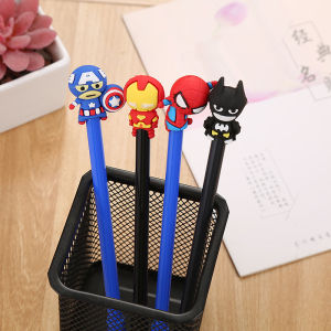 Combo 4 Bút Gel 0.5mm mẫu 4 siêu anh hùng spiderman caption batman iron man siêu Dễ Thương siêu cute cao cấp
