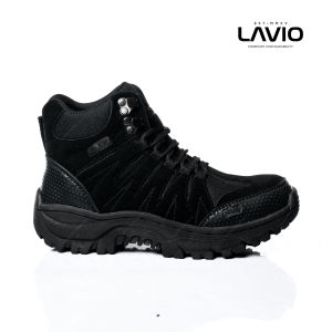 Sepatu Safety Boots Tinggi Orignal Kerja Lapangan Outdoor Sefty Shoes Ujung Besi Pria Cowok Full Jahit Bahan Suede Premium Anti Slip Lavio Exo High