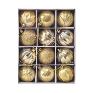 WENKEN 12Pcs/Set Lấp lánh Giáng Sinh 6CM Sáng tạo Những trang trí cây thông Noel Bền bỉ Trang Trí Giáng Sinh Bữa tiệc