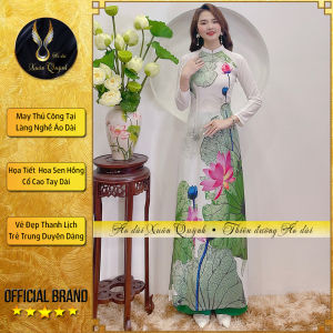 Áo Dài Hoa Sen Lụa Habutai K53 Trẻ Trung Duyên Dáng - Áo Dài Xuân Quỳnh