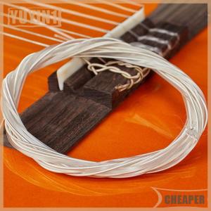 [COD] EHBqna SPORTS ชุดสายกีต้าร์6ชิ้นสายไนลอนสีเงินสำหรับกีต้าร์คลาสสิค