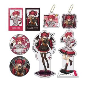 YOUSHI TOP Anime Peripheral Kasane Teto Acrylic Stand Desk Decor Formula Server Teto Keychain Collection Evil Style Teto Badge Ornament