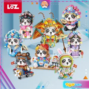 LOZ IDEAS Mini Block Panda Series Chinese Opera Space Painter China Trend Decoration Building Brick Toy Boy Girl 京剧 熊猫