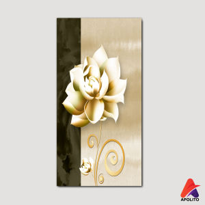 HIASAN DINDING BUNGA AESTETIK GOLD (15X30 CM ) WALL DECOR HIASAN DINDING KAMAR PAJANGAN RUANGAN AESTETIK