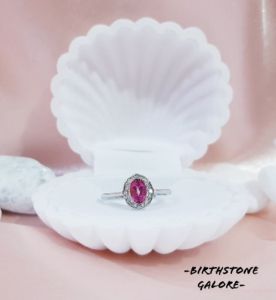 Natural Topaz Birthstone S925 adjustable silver ring/Gemstone/November birthstone/topaz ring/pink topaz/cincin topaz/粉托帕石 S925镶嵌活口戒指