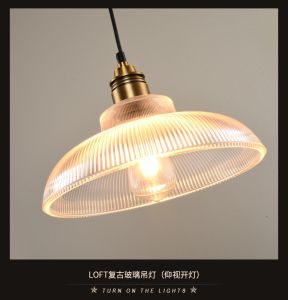 SXH Creative Nordic Industrial Style Home Lighting Bar restaurant bedroom study hotel Minimalist striped glass chandelier