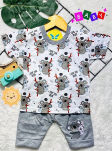 Setelan Baju bayi anak laki motif karakter ANIM4L KOALA usia baby sampai 24 bulan MAX BB 12 KG