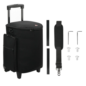 Carrying Case Foldable Storage Bag for Wireless Speaker Multi Pocket Protective Case Speaker Bag with Wheel
