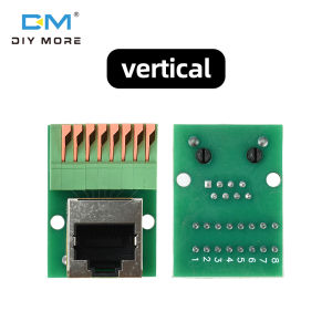 Diymore RJ45 Network Port Terminal Blocks Solderless Terminals Data Adapter Boards Male/Female Socket Terminal Blocks for DIN Rail Mounting