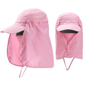 Outdoor Sport Hiking Visor Hat UV Guard Face Neck Cover Fishing Sun Protection Cap