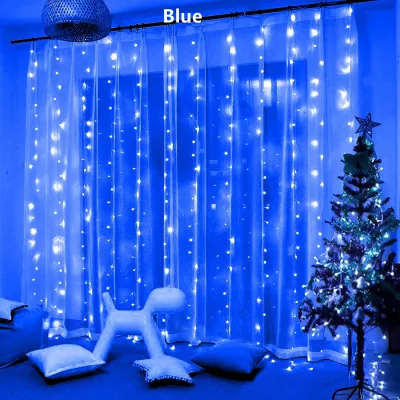 3Mx3M 300Leds Curtain Light AC220V 3X2M 200leds 3x1M 100Leds String Lights Fairy Festoon For Garland Xmas Window Christmas Wedding Ramadan Home Decoration