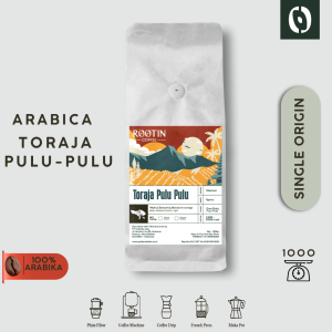 Rootin Coffee Toraja Pulu-Pulu Single Origin Arabika Roasted Beans Biji dan Bubuk Kopi / 1kg
