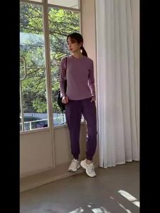 《1120》Quần Thể Thao Nữ Chạy Bộ Rộng Rãi Nhanh Khô Yoga Mùa Hè Cạp Cao Buổi Sáng Chạy Bộ Phòng Tập Thể Dục Xuân Thu Quần Dài Thường Ngày