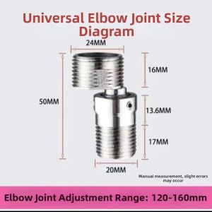 UNQIN Telescopic Eccentric Extendable  Adjustable Curved Foot Eccentric Screw Adapter Mixing Valve Connector Stainless Steel Eccentric Screw Corner Bathroom