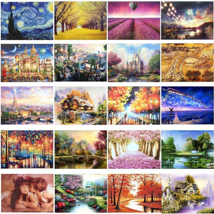 1000 Piece Jigsaw Puzzle - Quiet Street Scene, Wooden Pieces, Great Educational Gift