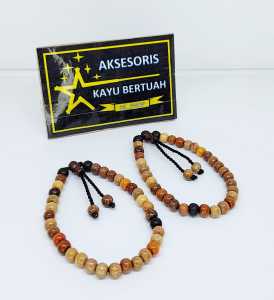 sepasang gelang tasbih kombinasi size 5 mm