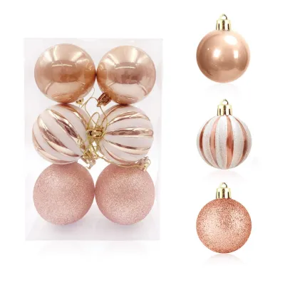 6pcs 6cm Pearl Bubble Ball White Decorations Glass Ornaments Garland Decor Christmas Iridescent Clear Ornament Balls Christmas Bulb Ornament Plastic Colorful Christmas Hanging Ball christmas decoration for home