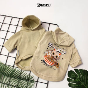 Baju Kucing Anjing Cewek Laki-laki Lucu - BUKIPET RAMEN LIFE HOODIE SERIES