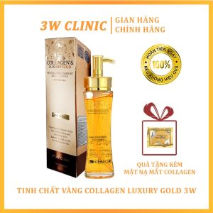 Tinh Chất Vàng Dưỡng Trắng Da Collagen Luxury Gold 3w Clinic 150ml - Serum Dưỡng Da Trắng Nhanh Chóng