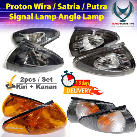 Proton Wira Satria Putra Depo Orange Black Smoke Corner Lamp Angle Lamp Signal Lamp Light Wira