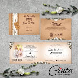 (25 PCS) CETAK UNDANGAN PERNIKAHAN CINTA